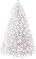 7.5ft Pre-lit Spruce Artificial Hinged Christmas Tree - Warm White