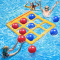 Pool Toys Games Set Tic-Tac-Toe Inflatable Pool Toy with 10 Balls