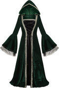 Medieval Tea Party Dress Victorian Bubble Sleeves Velvet High Waist