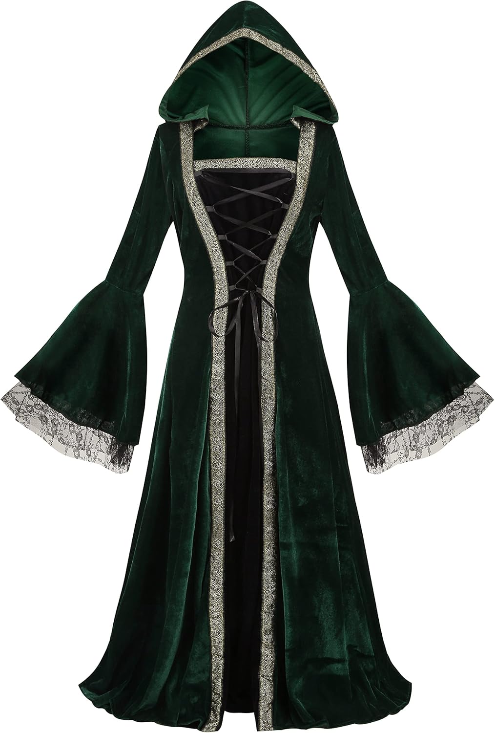 Colorful House Women Medieval Tea Party Dress with Bubble Sleeves
