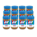 Jif No Added Sugar Creamy Peanut Butter Spread - Smooth, 12-Pack