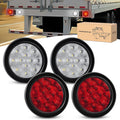 GOOACC 4in Round Trailer Tail Light 4PCS - Bright, Waterproof LEDs