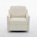 Swivel Barrel Chair with USB Port - Bright Flannel Beige