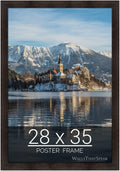 wallsthatspeak 28x35 Espresso Brown Picture Frame for Posters - Slim