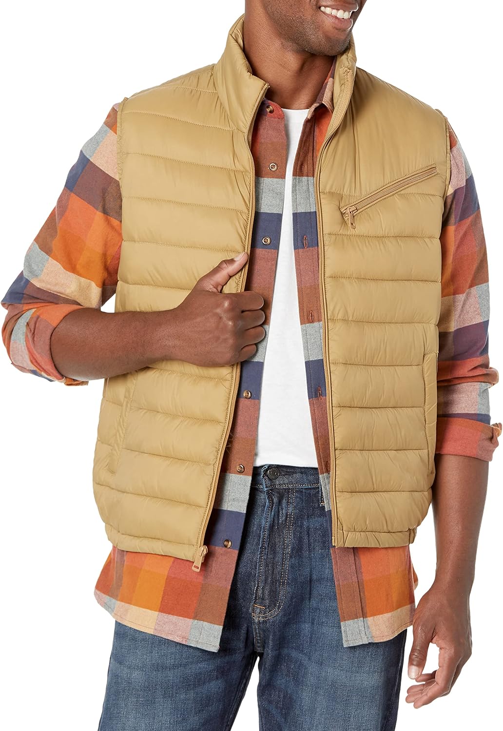 Cole Haan Men's Quilted Puffer Vest for Winter Warmth