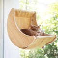 HAPYKITYS Window Cat Bed Moon Perch - Suction-Mounted Window Seat