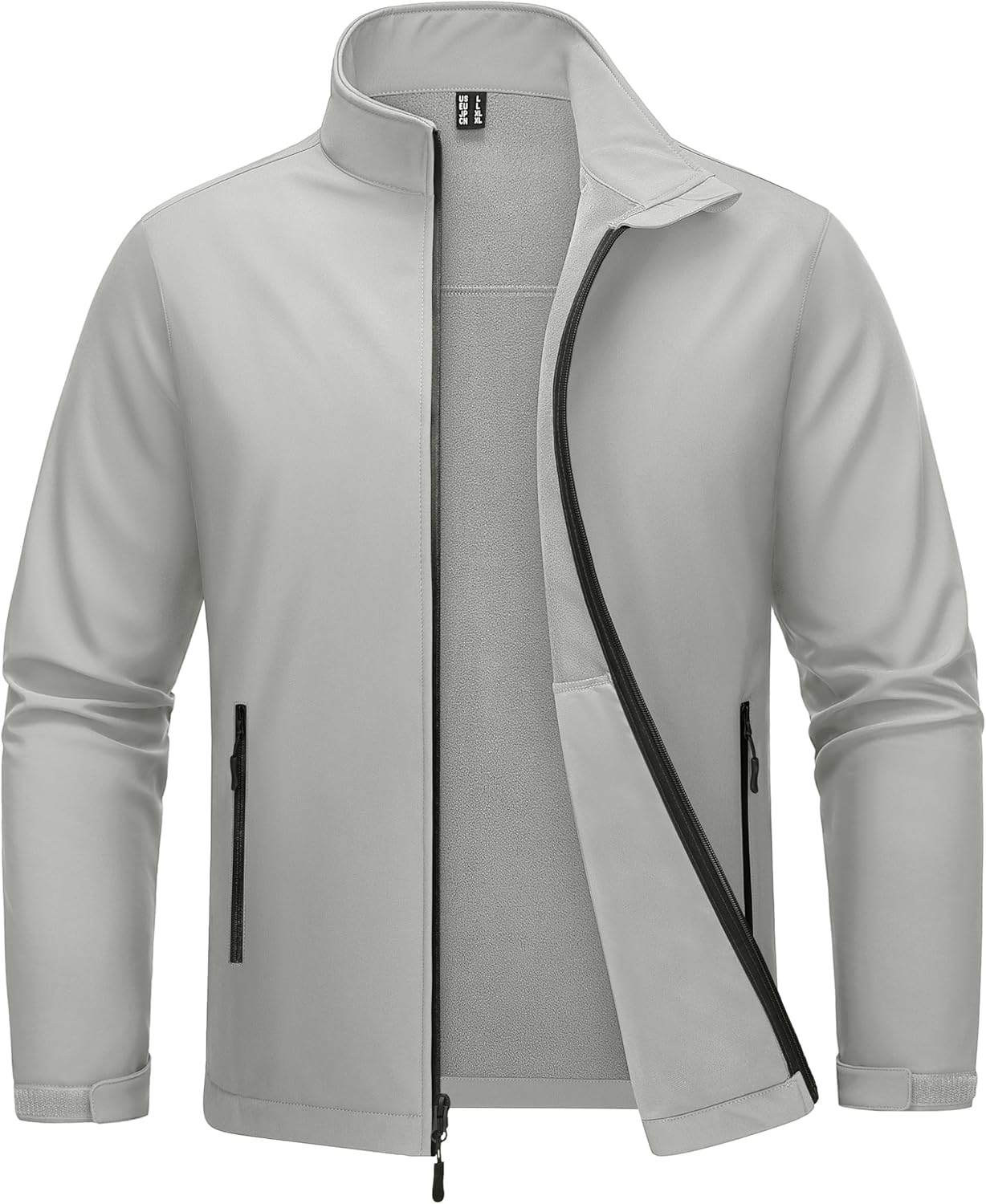 MAGCOMSEN Men's Fleece Lined Softshell Jacket for Outdoor Use