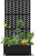 15.7 Inch Trellis Planter Box Perfect for Climbing Plants and Vines