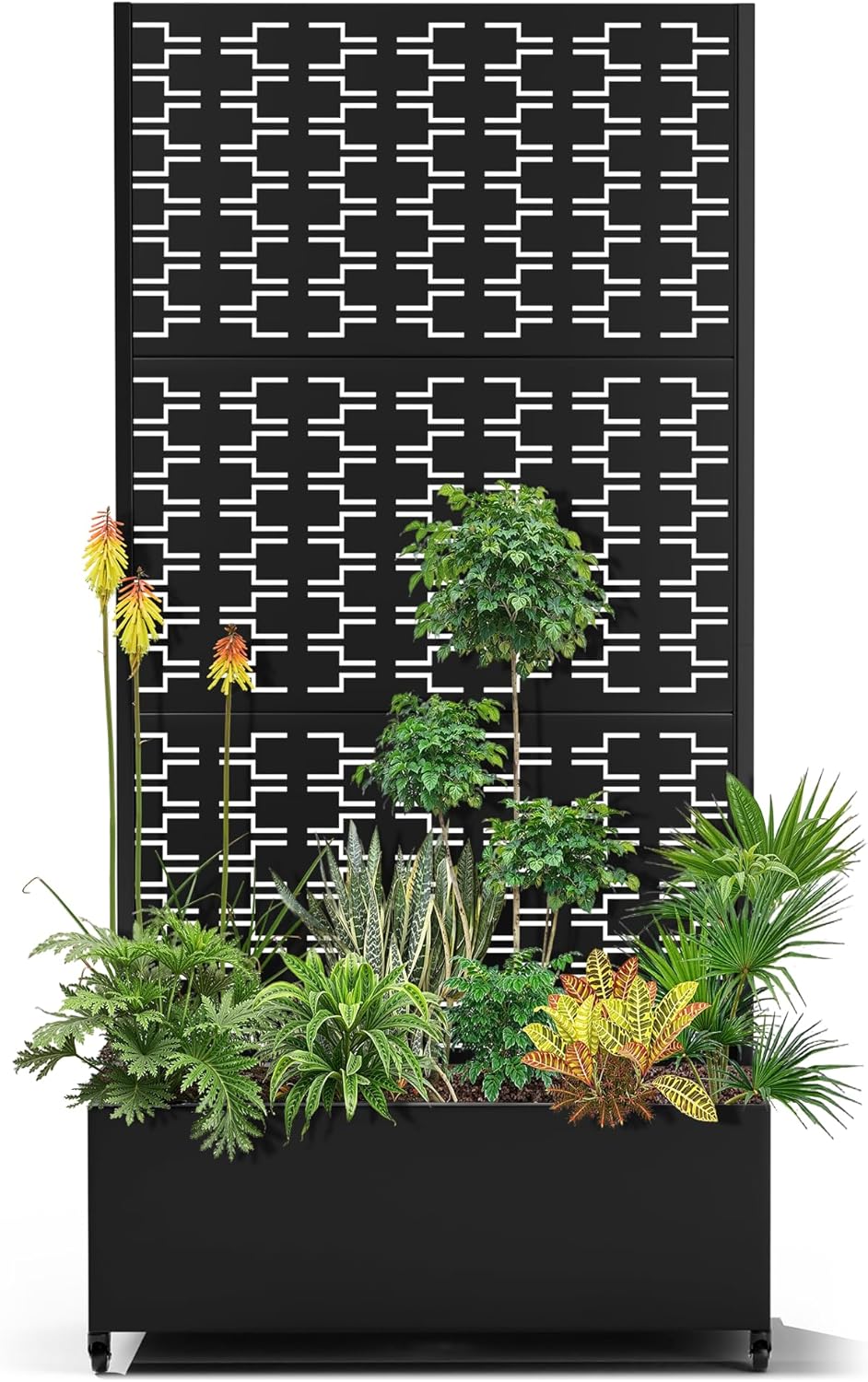 15.7in Tall Trellis Planter Box for Climbing Plants & Vines