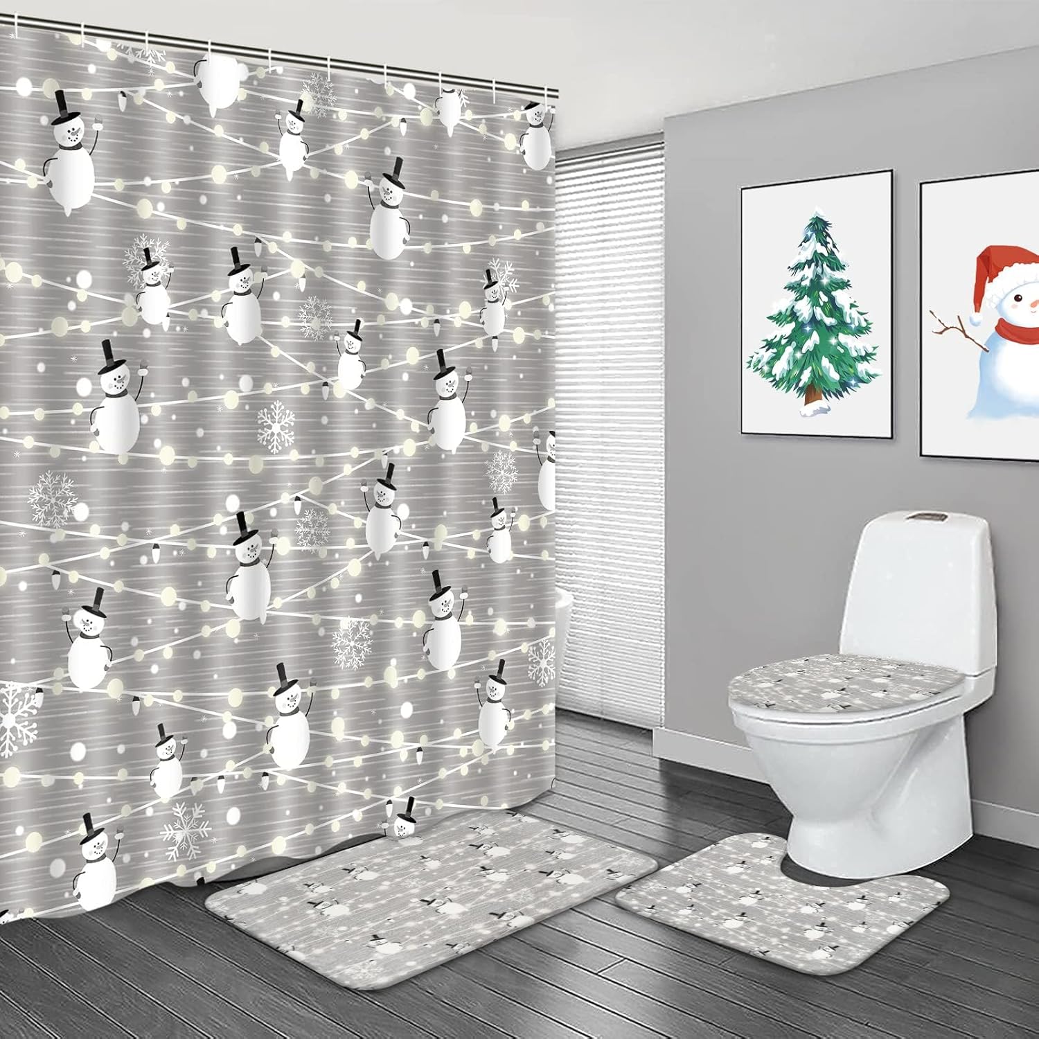 Merry Christmas Snowman Set+Mat - Alishomtll