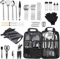 Stainless Steel Camping Utensil Set by Logcow