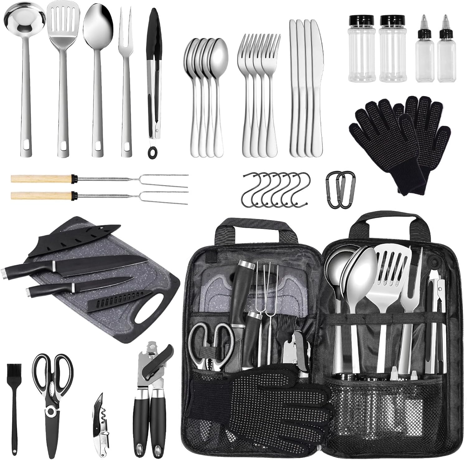 Stainless Steel Camping Utensil Set by Logcow