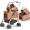 Pet Stroller for Small Medium Dogs & Cats - 2-in-1 Detachable Carrier