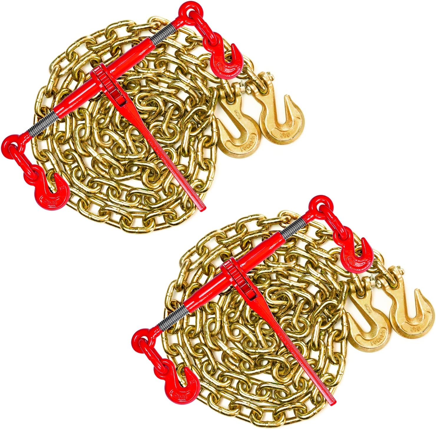 Chain Binder Set with 10ft Chains for Industrial Towing Needs