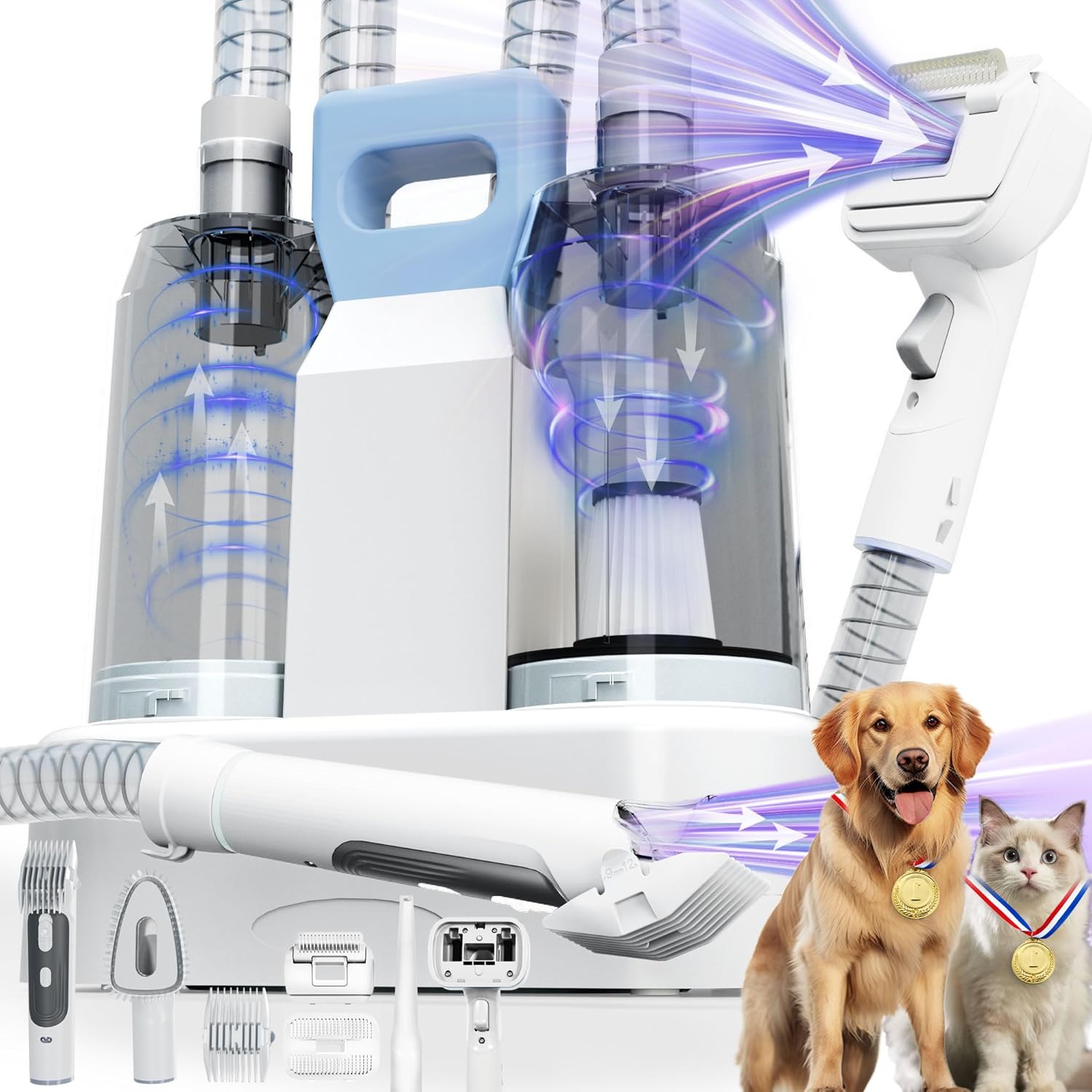 Dog Grooming Vacuum & Dryer Kit - Shedding Savior!