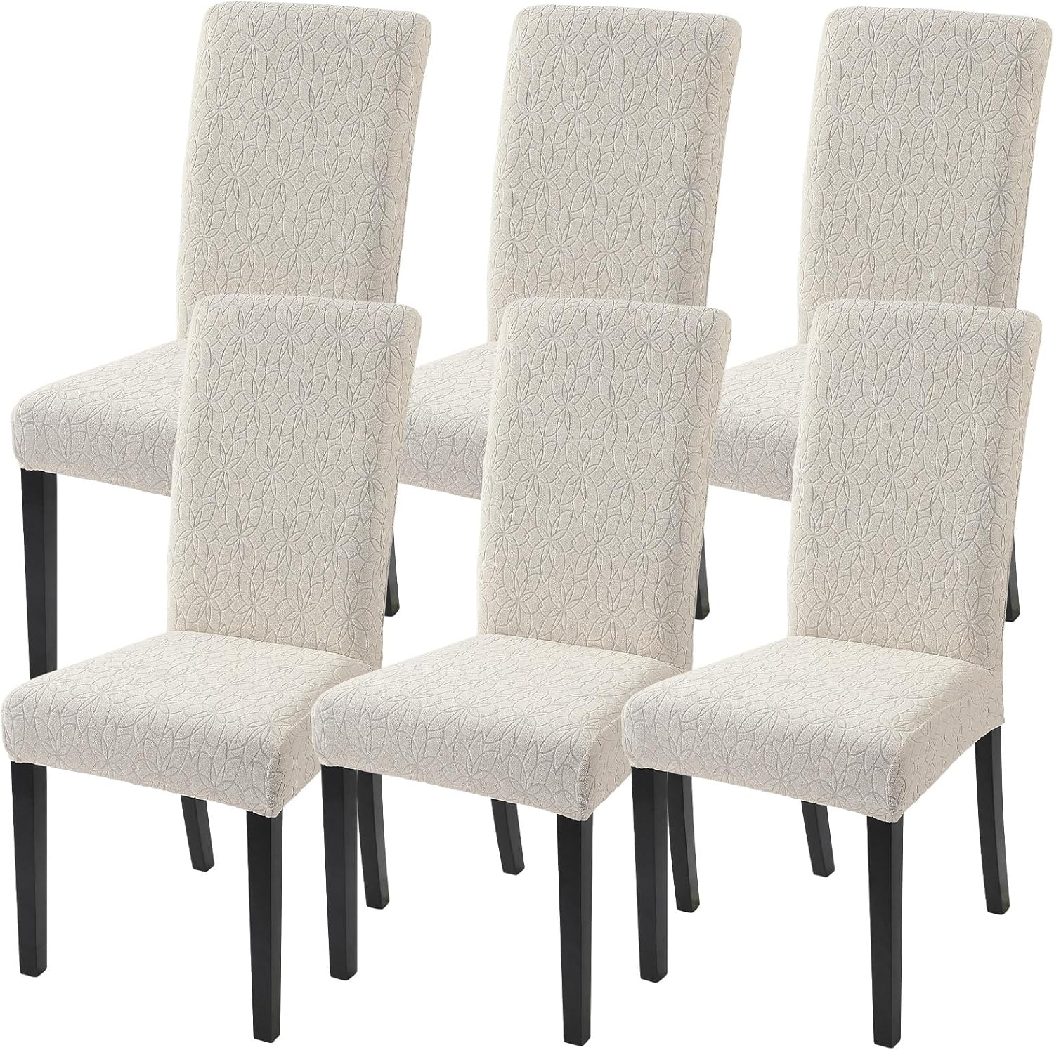 SearchI Jacquard Dining Room Chair Covers Set of 6 for Protection