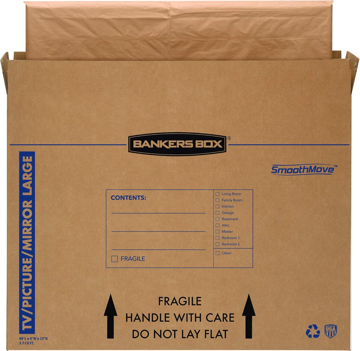 Bankers Box Large Moving Box for 55 in TVs and Artwork