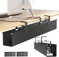Large Under Desk Cable Management Tray - 28.4in Fabric Cord Hider