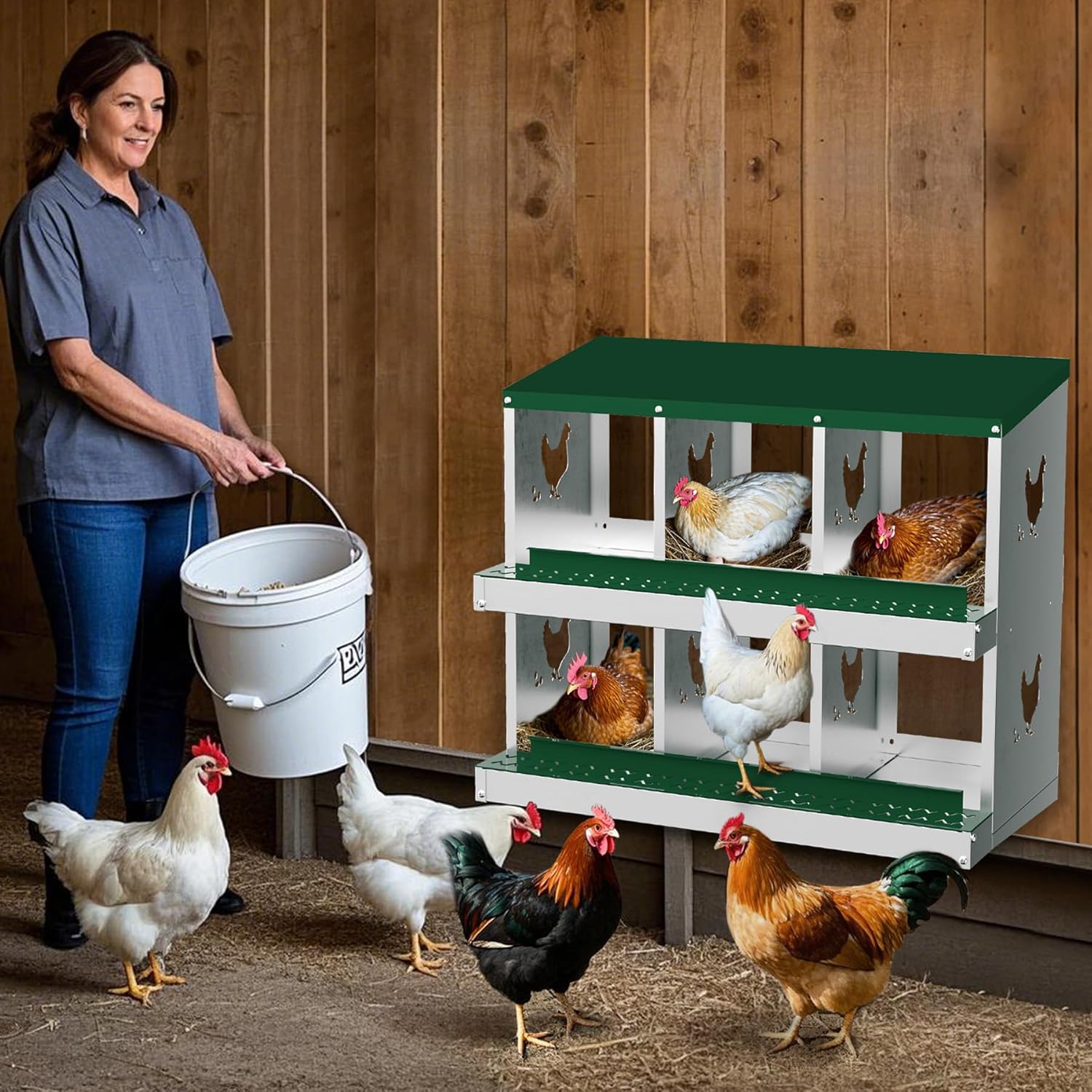 Innovative Chicken Nesting Box for Easy Egg Collection and Care