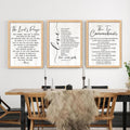 Vintage Rustic Bible Verse Framed Wall Art Set of 3 for Home