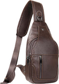 LUKZIJAES Genuine Leather Sling Bag for Men - Stylish and Versatile