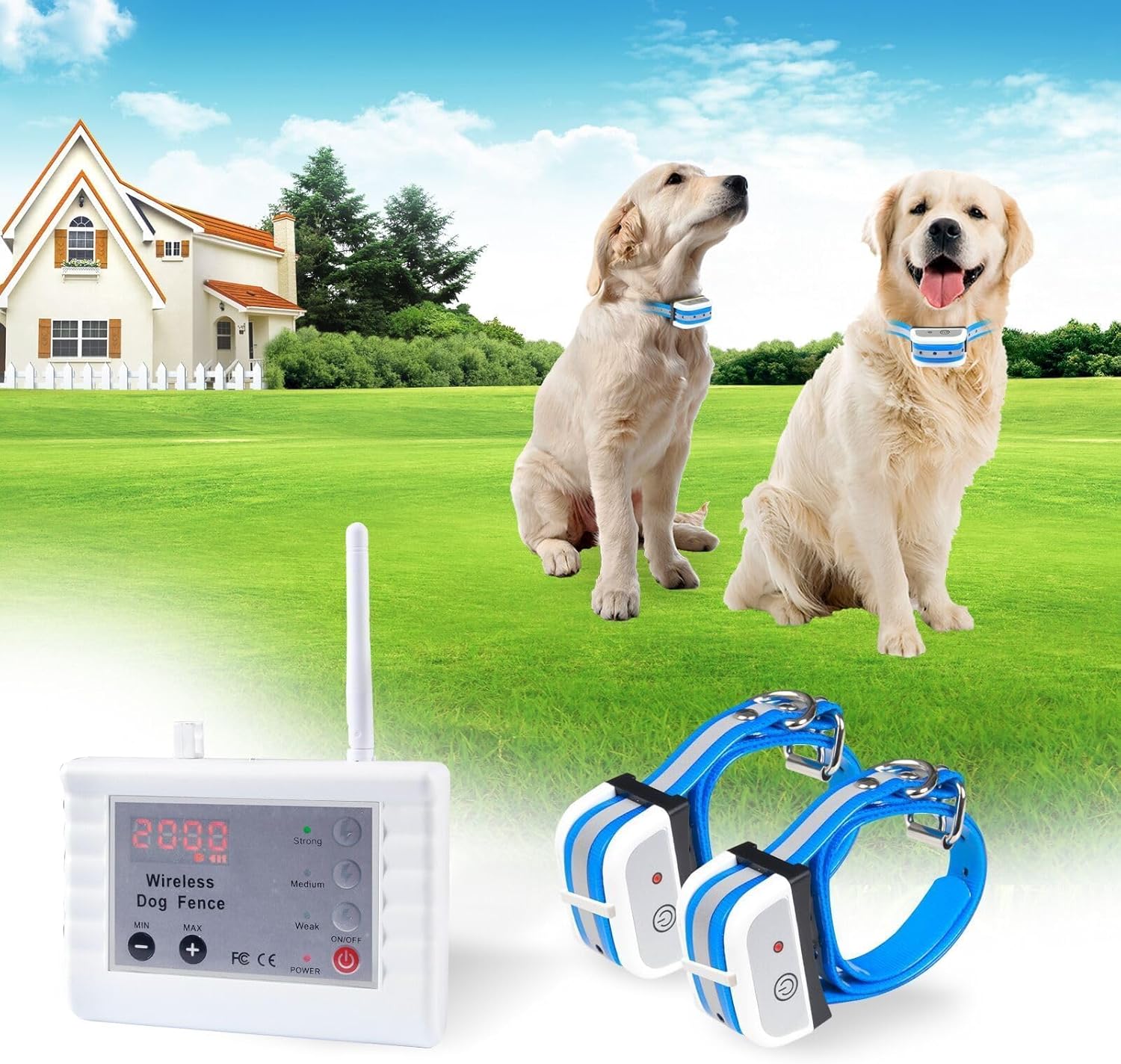 JUSTPET Wireless Dog Fence: Adjustable, Waterproof, Rechargeable!