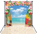 8x10ft Summer Hawaiian Beach Backdrop for Photography - Bright