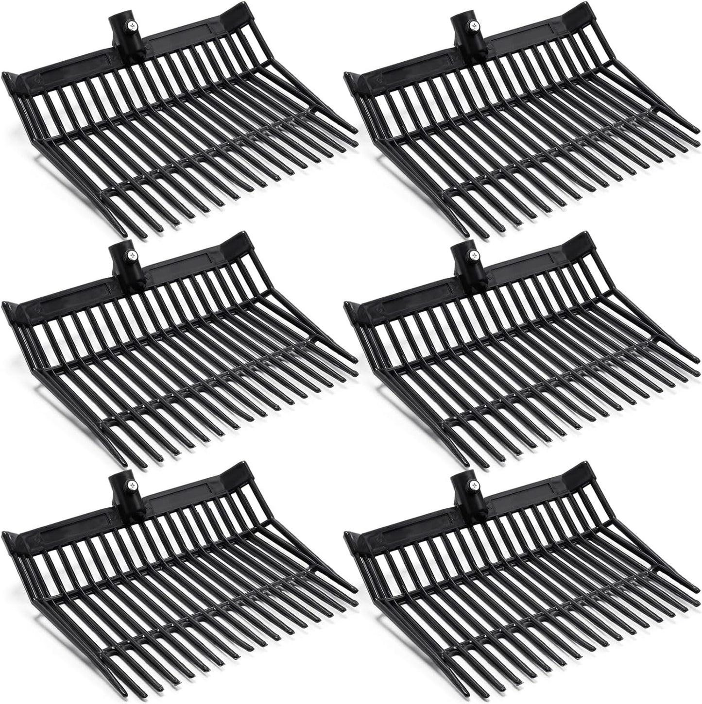 6 Pcs Manure Fork Replacement Head for Efficient Farm Work