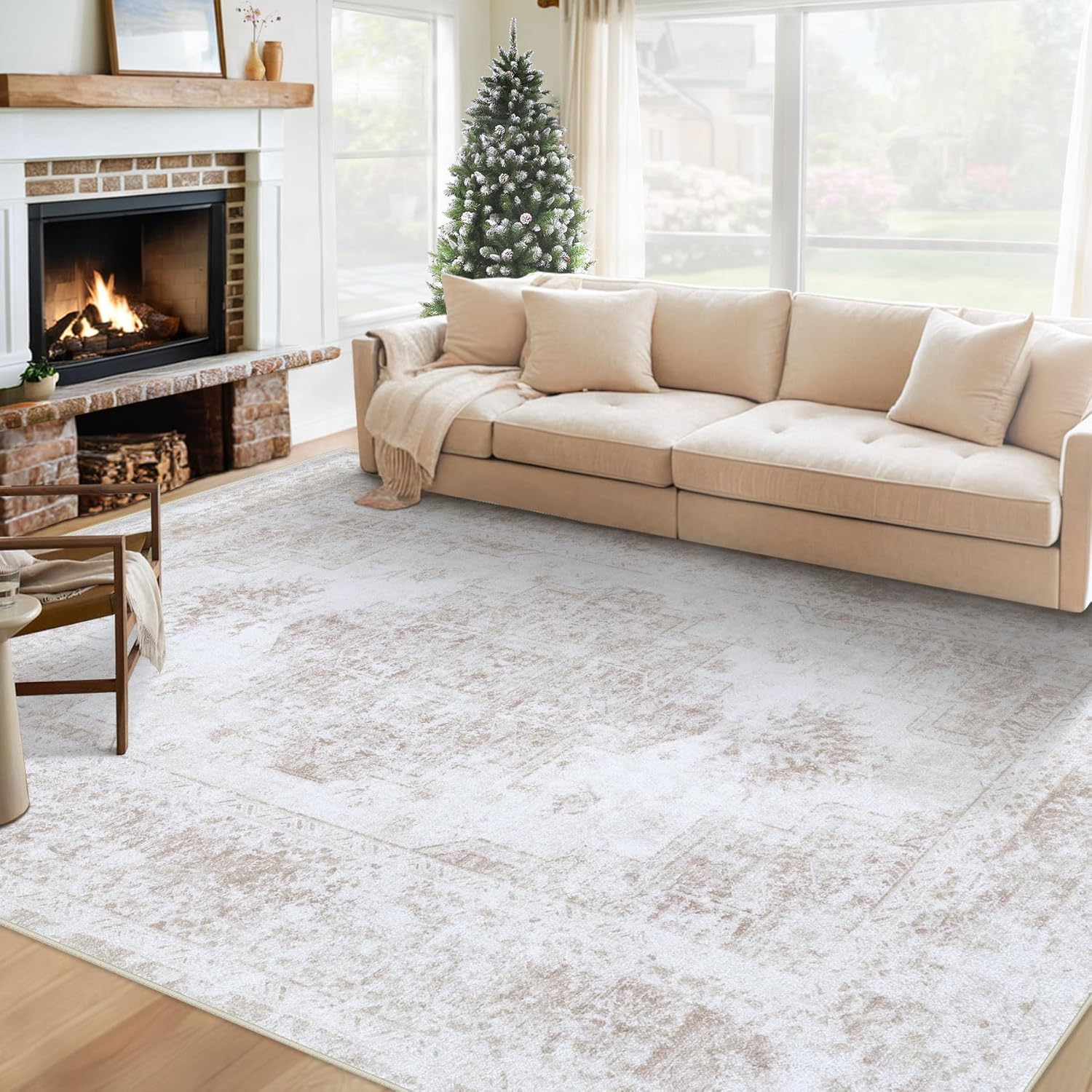 Soft Non-Slip 6x9 Vintage Rug - Easy Care