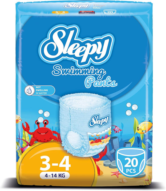 20-Count Size 3-4 Disposable Swim Diapers for Little Swimmers