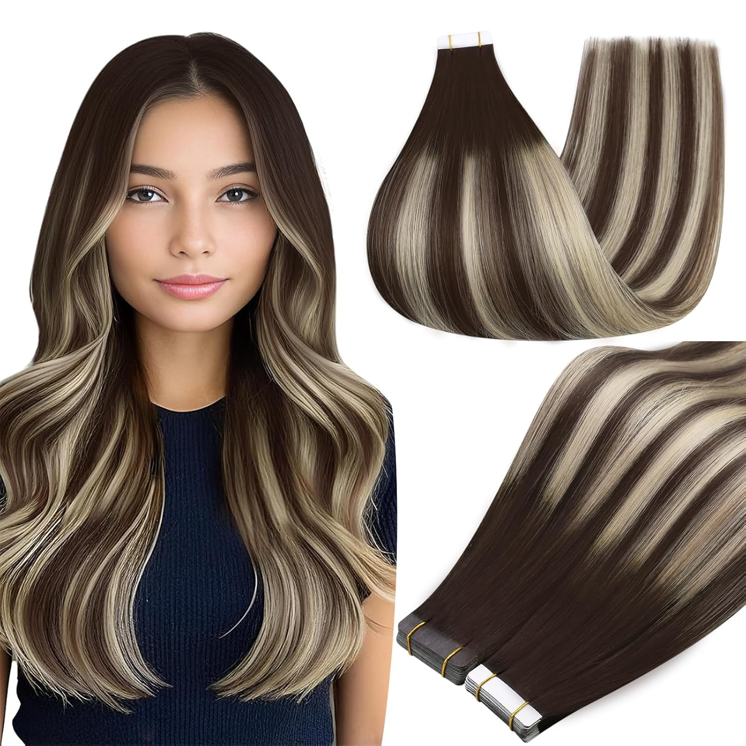 Full Shine Tape in Hair Extensions for Stunning Ombre Looks