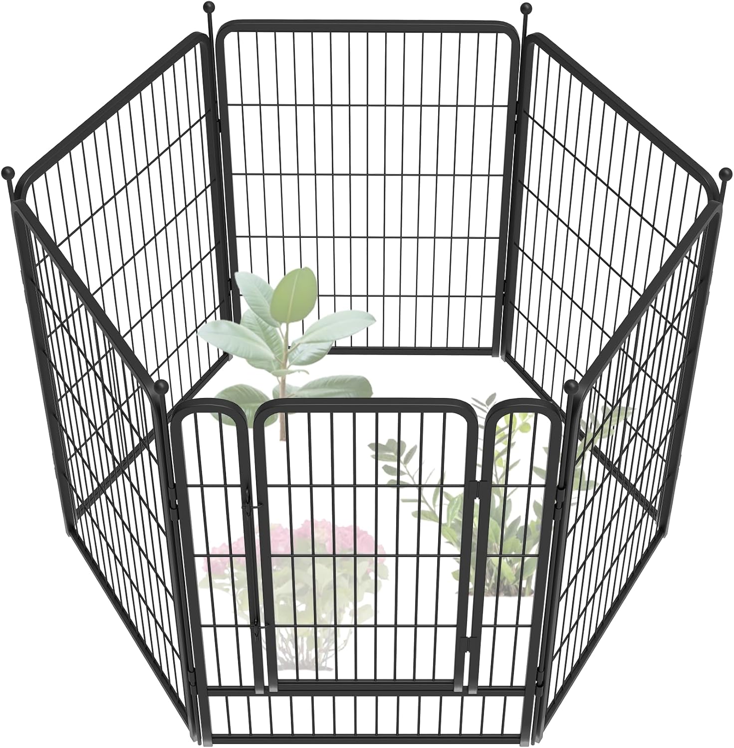 FXW Garden Fence for Dogs and Rabbits - Heavy Duty Metal Barrier