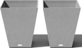 Veradek Nobleton Plastic Planter Large Square Pot - Durable Modern