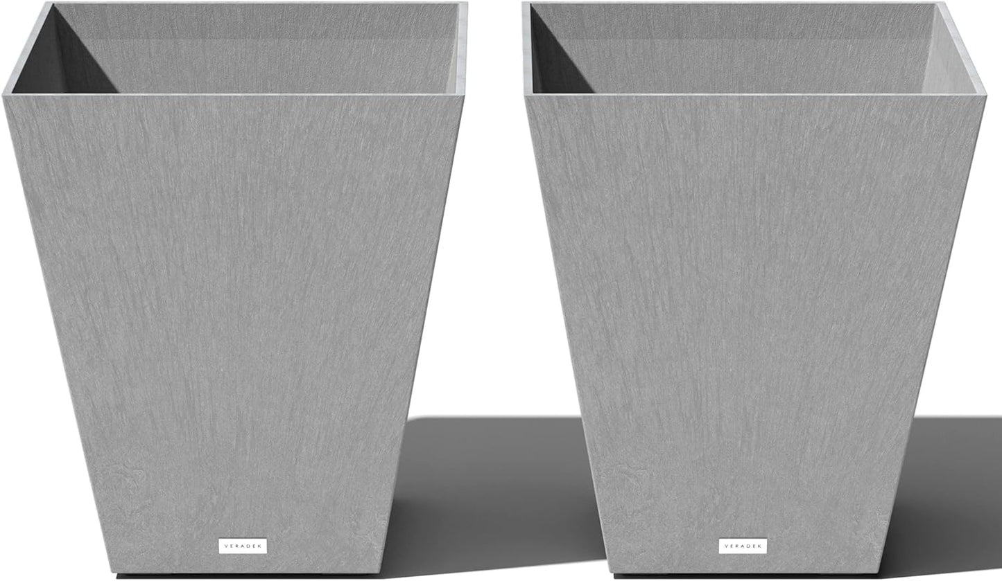 Veradek Pure Series Nobleton Large Plastic Planter for Outdoors
