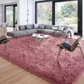 Merelax Soft Modern Large Shaggy Rug 6 ft x 9 ft - Plush Blush