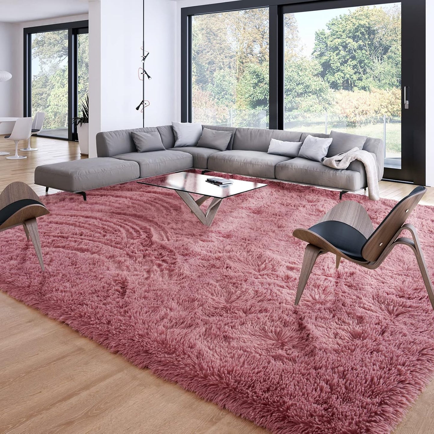 Merelax Soft Modern Indoor Large Shaggy Rug for Cozy Spaces