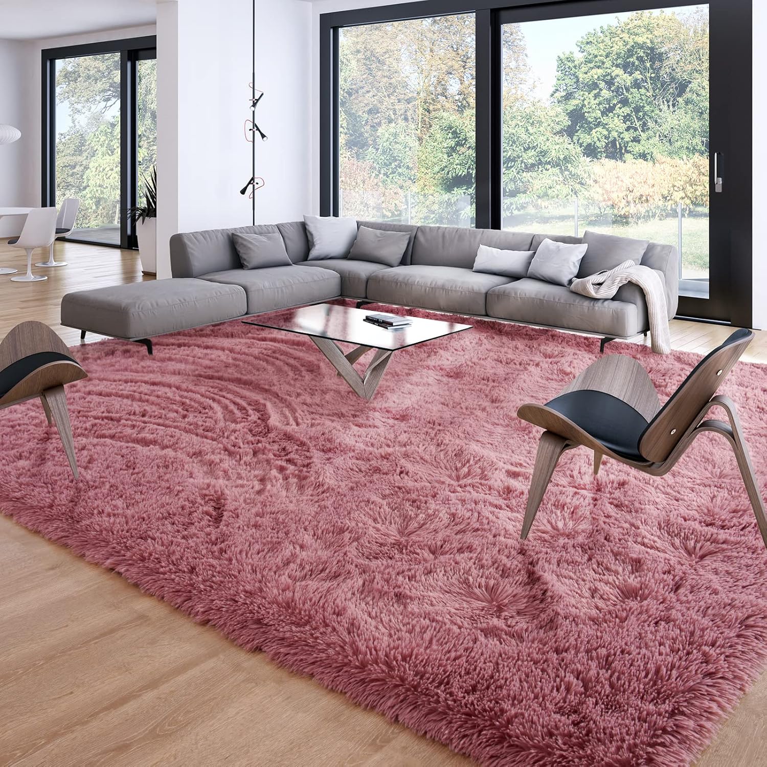 Merelax Soft Modern Indoor Large Shaggy Rug for Cozy Spaces