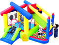 Inflatable Bounce House with Slide and Games - Family Backyard Fun