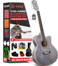 Pyle Acoustic Guitar Kit 3/4 Junior Size - Beginner Ready 36in