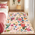 Floral 3x5 Area Rug Soft Print Boho Carpet Non Slip Doormat