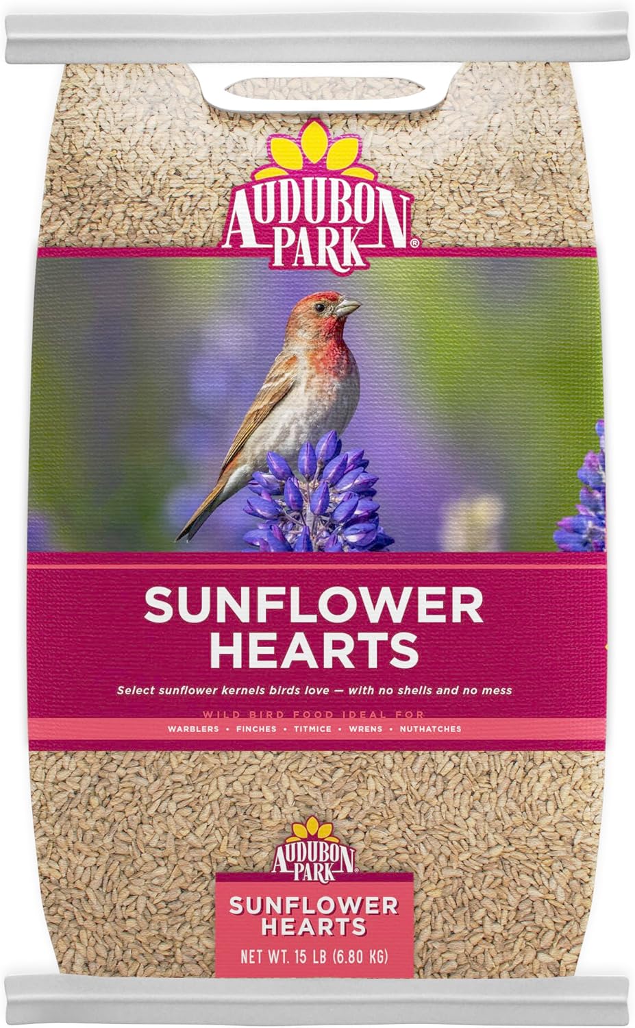 Audubon Park Sunflower Hearts Wild Bird Seed for Backyard Feeders