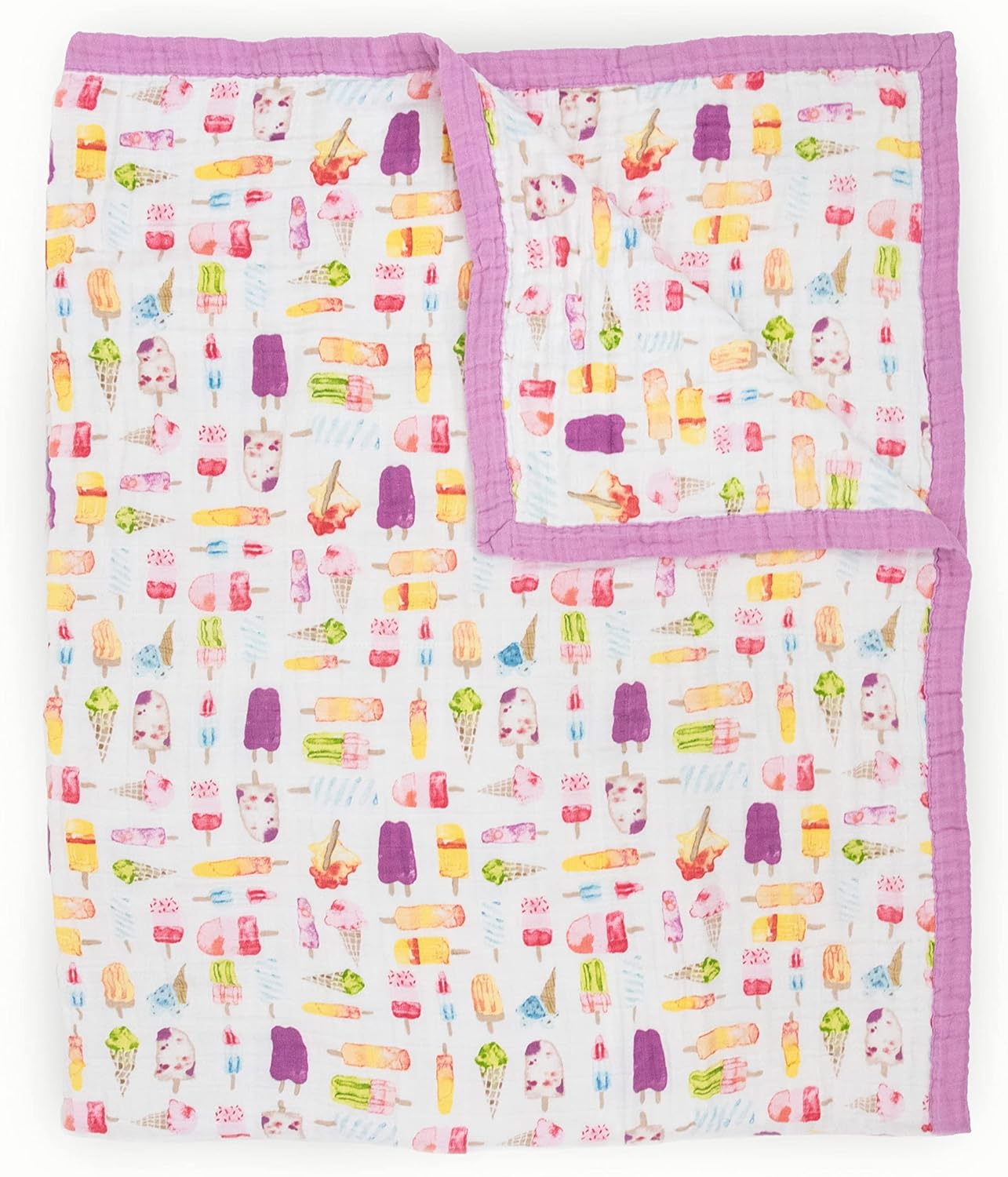 Little Unicorn Premium Quilted Throw - Soft Muslin Blanket for Kids