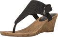 WHITE MOUNTAIN Womens All Good Thong Wedge Sandal - Comfortable Cork