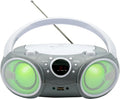 SINGING WOOD Portable Boombox w/ Bluetooth, USB, CD Player - LED Light