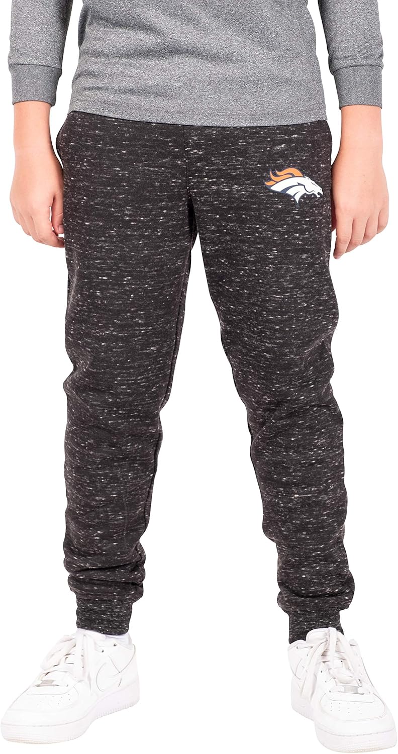 Ultra Game NFL Black Snow Fleece Jogger Sweatpants for Comfort