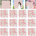 Pink 12 Pack Wedding Rose Flower Backdrop Panels - 5ft x 3.74ft