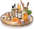 24in Lazy Susan Oak Wood Turntable Organizer for Cabinet - Rustic