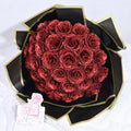 Waipfaru Glitter Roses Bouquet DIY 36 Red Glitter Roses - Handmade