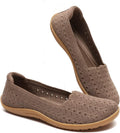 Women's Wide Toe Box Flats Knit Ballet Slip-on Flats - Comfortable