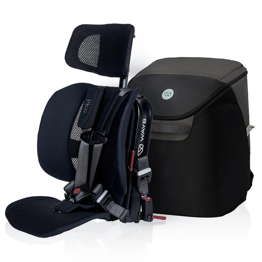 WAYB Pico Travel Car Seat: Lightweight & Foldable - Ideal for Travel, Airplanes, Road Trips - 22-50 lbs